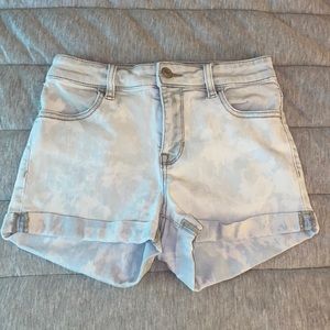 High waisted jean shorts